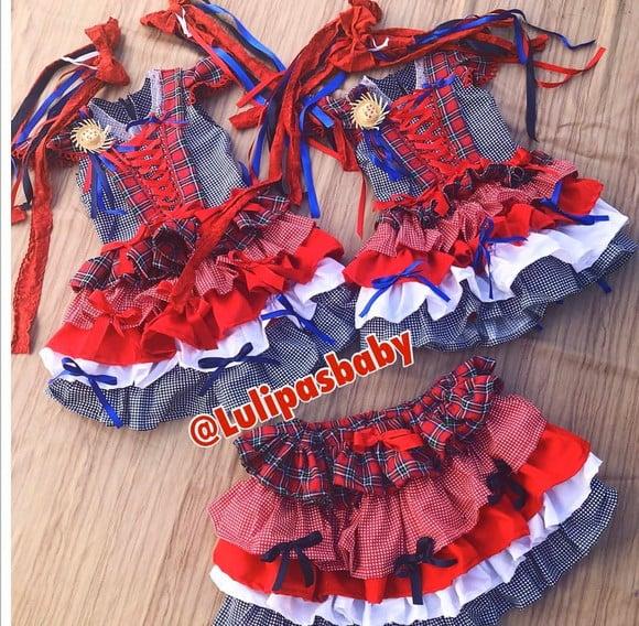 Vestido Junino, Vestido Festa Junina Menina Infantil