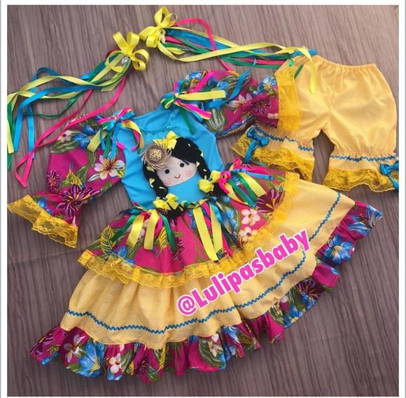 Vestido Junino, Vestido de Festa Junina Infantil