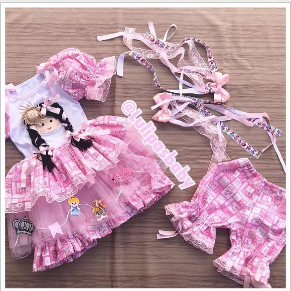 Vestido Junino, Vestido de Festa Junina Infantil