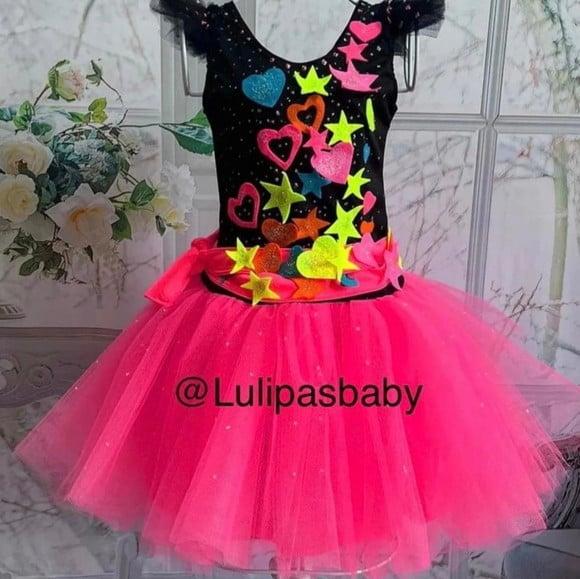 Vestido Neon Infantil Festa
