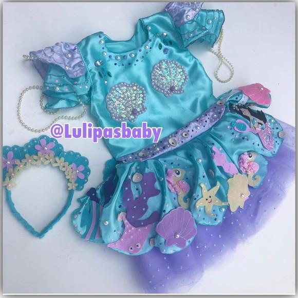 Vestido Sereia com tiara