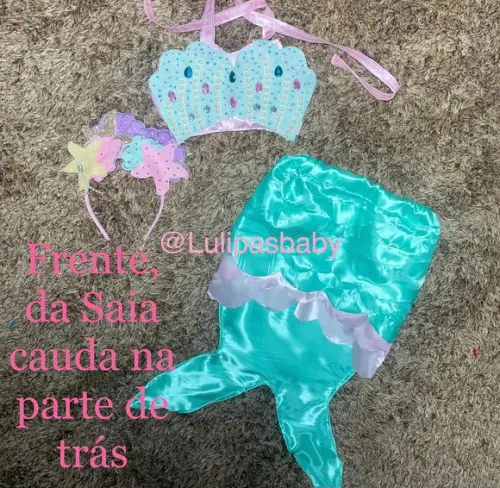 Cauda de sereia infantil. Fantasia de sereia
