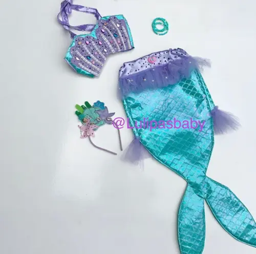 Conjunto Sereia infantil cauda de sereia infantil