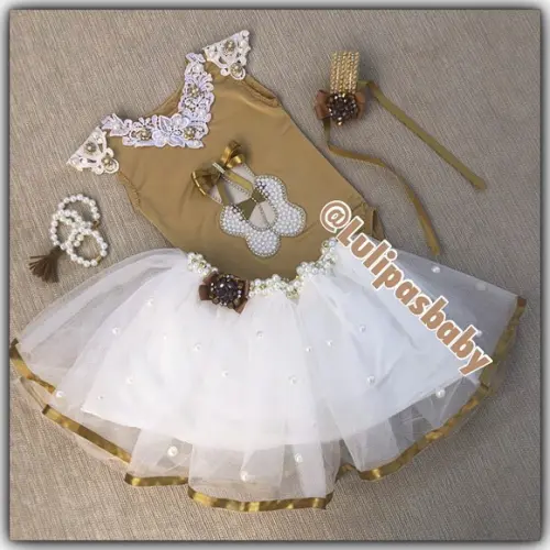 Fantasia de Bailarina Infantil (dourado)