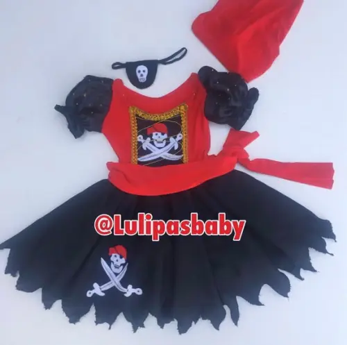 Fantasia de pirata menina
