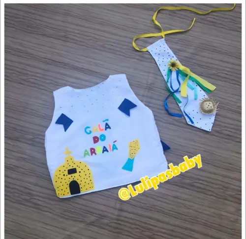 Noiva Caipira Infantil Neon.