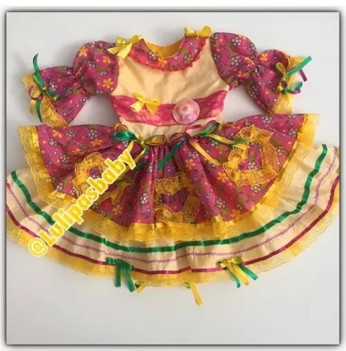 Vestido Caipira Infantil, Vestido Junino Infantil