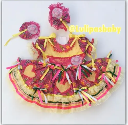 Vestido Caipira Infantil, Vestido Junino Infantil