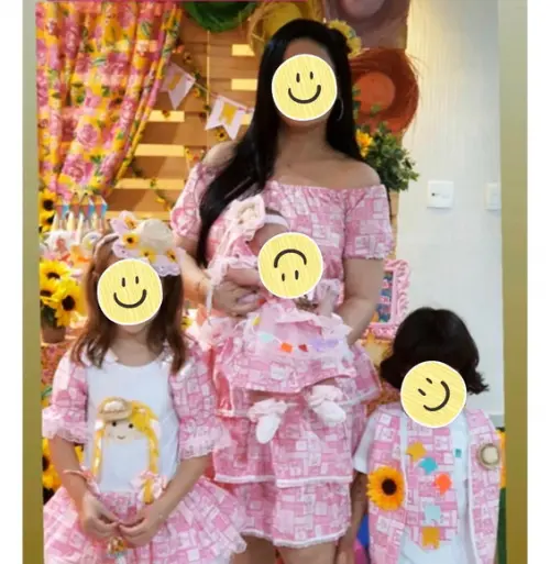 Vestido caipira infantil, vestido junino