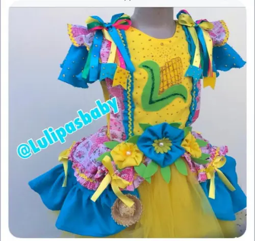 Vestido Caipira Infantil, Vestido Junino Infantil