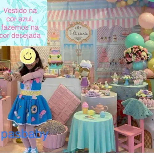Vestido Doces Guloseimas Confeitaria