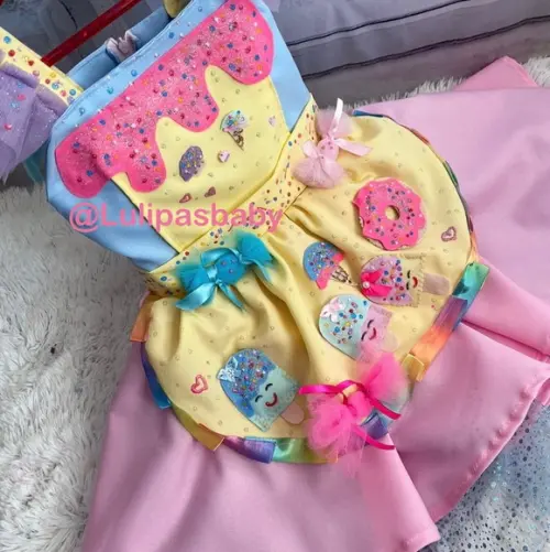 Vestido Guloseimas Vestido Doces Candy Color