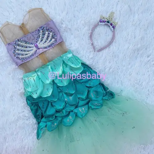 Vestido Infantil de Sereia