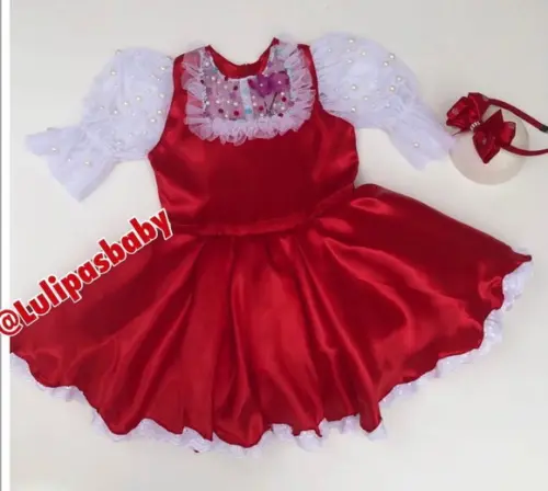 Vestido infantil natal tutu
