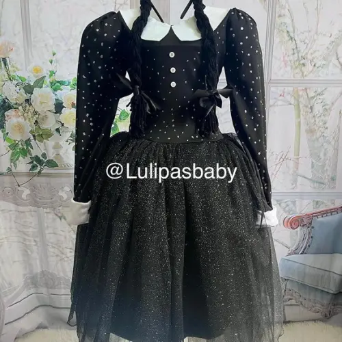 Vestido Infantil Wandinha