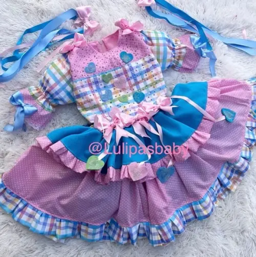 Vestido Junino Caipira Infantil