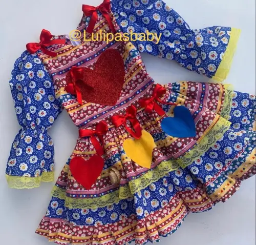 Vestido Junino Infantil , Vestido Caipira Infantil