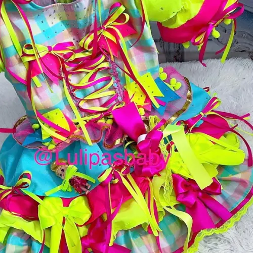 Vestido Junino Neon