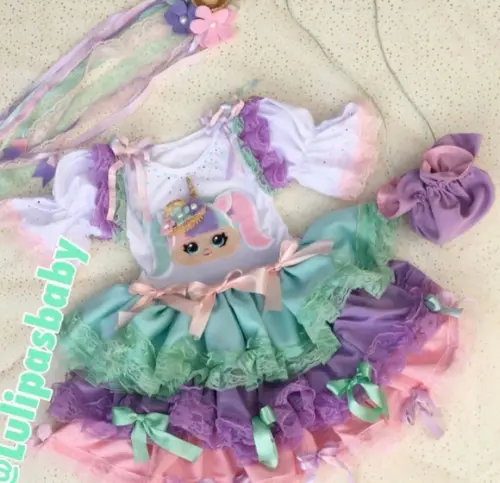 Vestido Junino, de festa junina infantil lol unicórnio