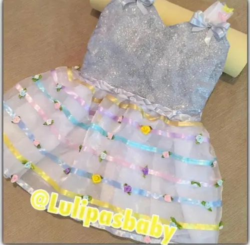 Vestido réveillon Ano Novo infantil reveillon