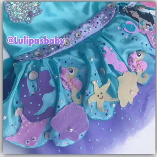 Vestido Sereia com tiara