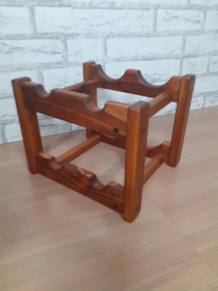 Adega de Vinhos Rack Porta 4 Garrafas Cor Cedro