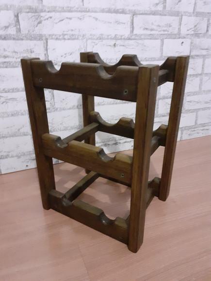 Adega de Vinhos Rack Porta 6 Garrafas Cor Imbuia
