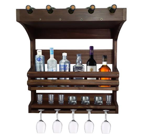 Barzinho Adega de Parede com Porta Vinho