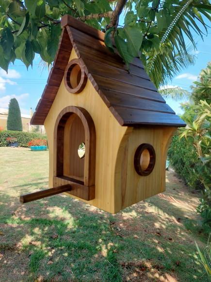 Casinha de Passarinho Madeira Pinus Tratada