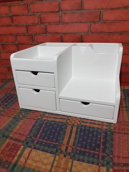 Organizador de Mesa com 3 Gavetas