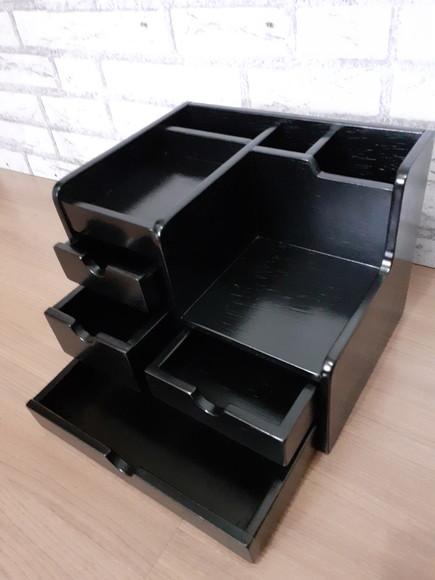 Organizador de Mesa com 4 Gavetas Cor Preto
