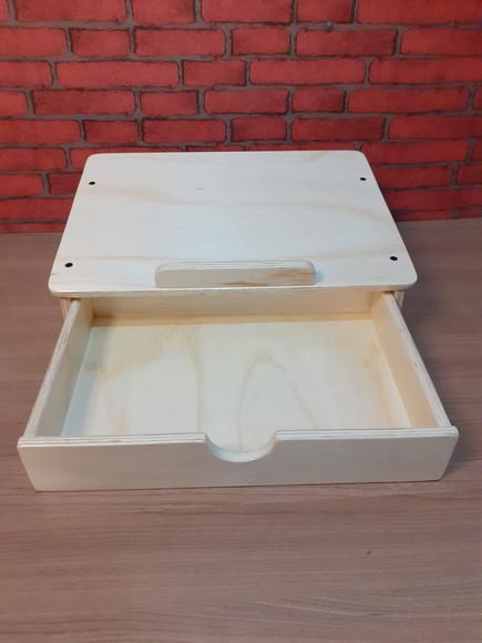 Suporte para Notebook com Gaveta Cor Natural