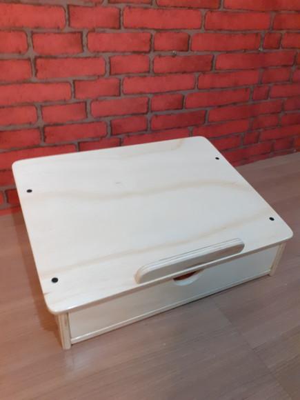 Suporte para Notebook com Gaveta Cor Natural
