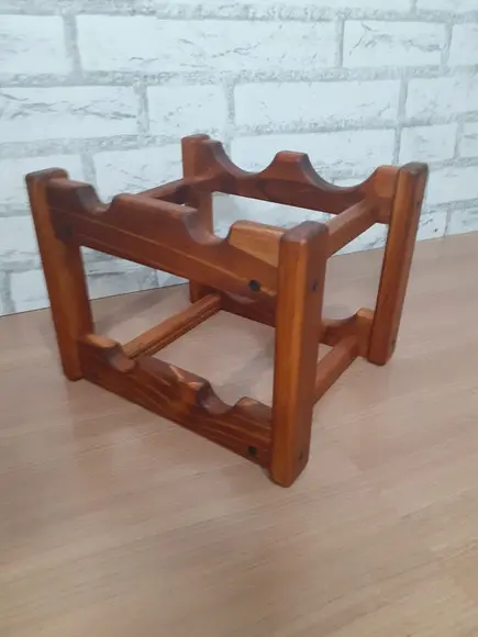 Adega de Vinhos Rack Porta 4 Garrafas Cor Cedro
