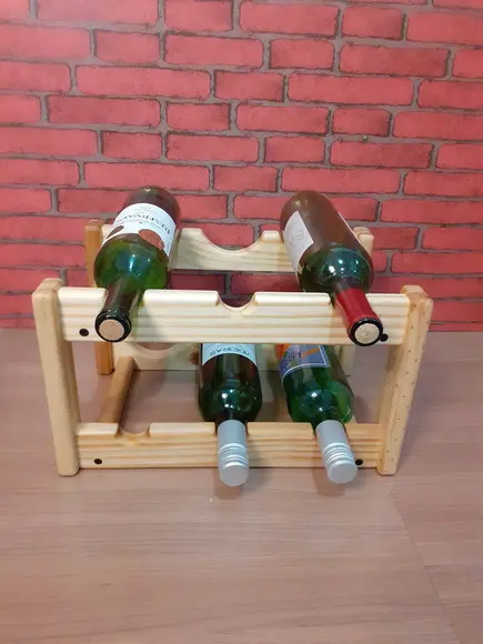 Adega de Vinhos Rack Porta 6 Garrafas Horizontal