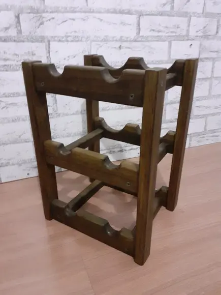 Adega de Vinhos Rack Porta 6 Garrafas Cor Imbuia