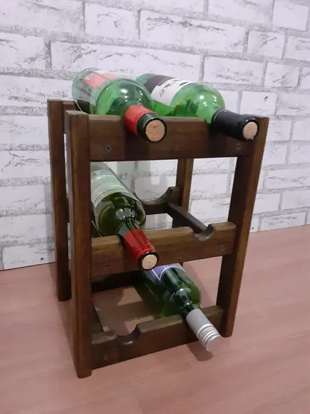 Adega de Vinhos Rack Porta 6 Garrafas Cor Imbuia