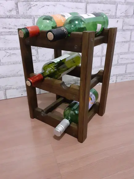 Adega de Vinhos Rack Porta 6 Garrafas Cor Imbuia