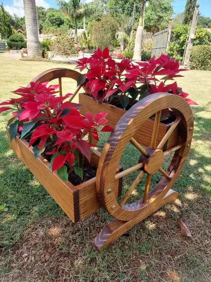 Floreira de Chão Roda de Carroça Jardinagem