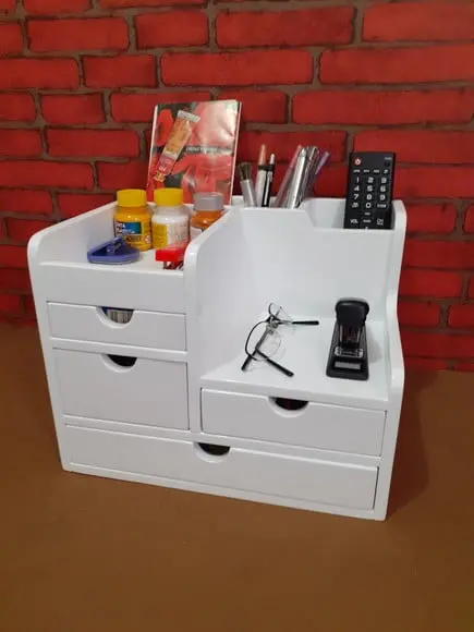 Organizador de Mesa com 4 Gavetas