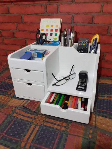 Organizador de Mesa com 3 Gavetas