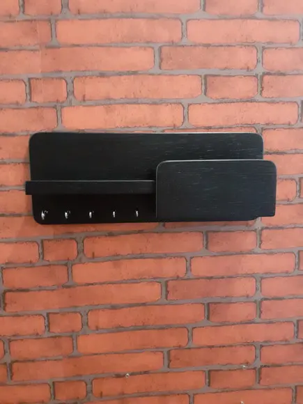 Porta Chave, p/ 5 Chaveiros, Cor Preto