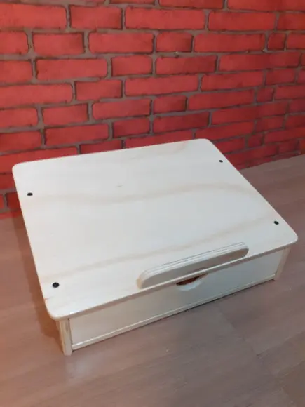 Suporte para Notebook com Gaveta Cor Natural