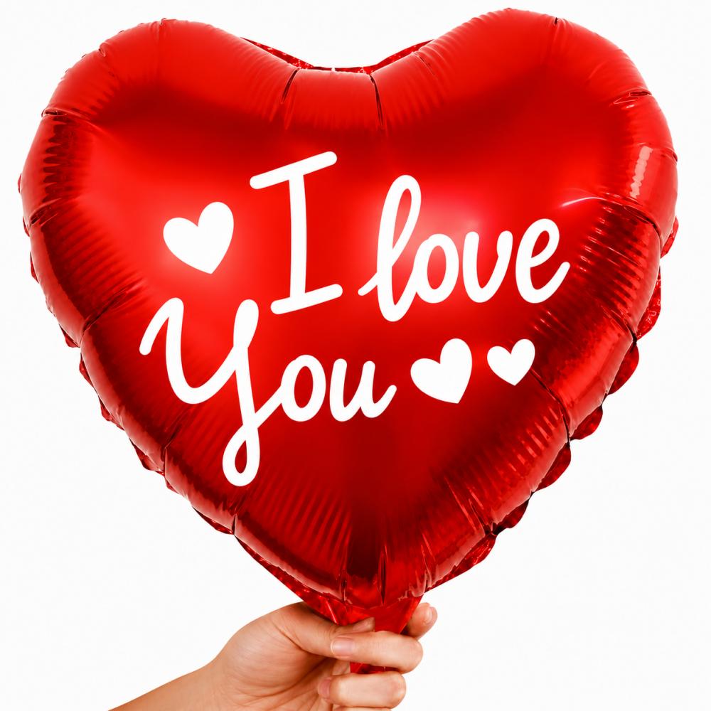 Kit 10 Adesivos Vinil I Love You para balão, bexiga, bubble, c