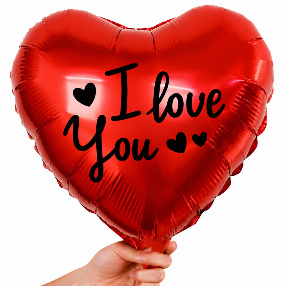 Kit 10 Adesivos Vinil I Love You para balão, bexiga, bubble, c