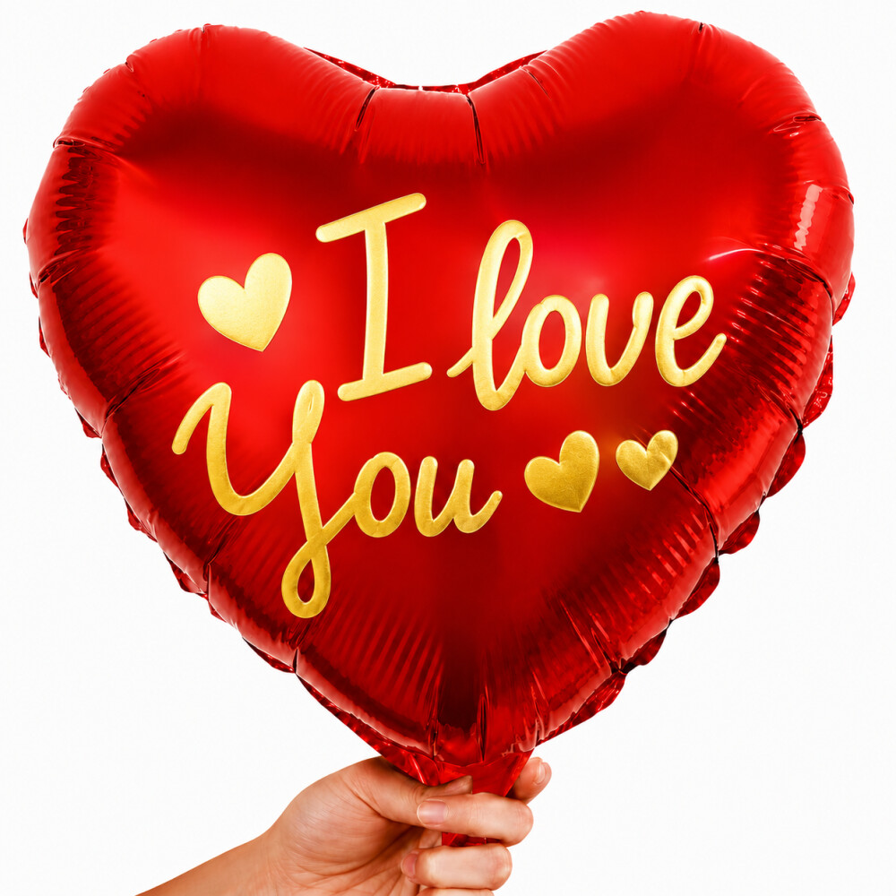 Kit 10 Adesivos Vinil I Love You para balão, bexiga, bubble, c