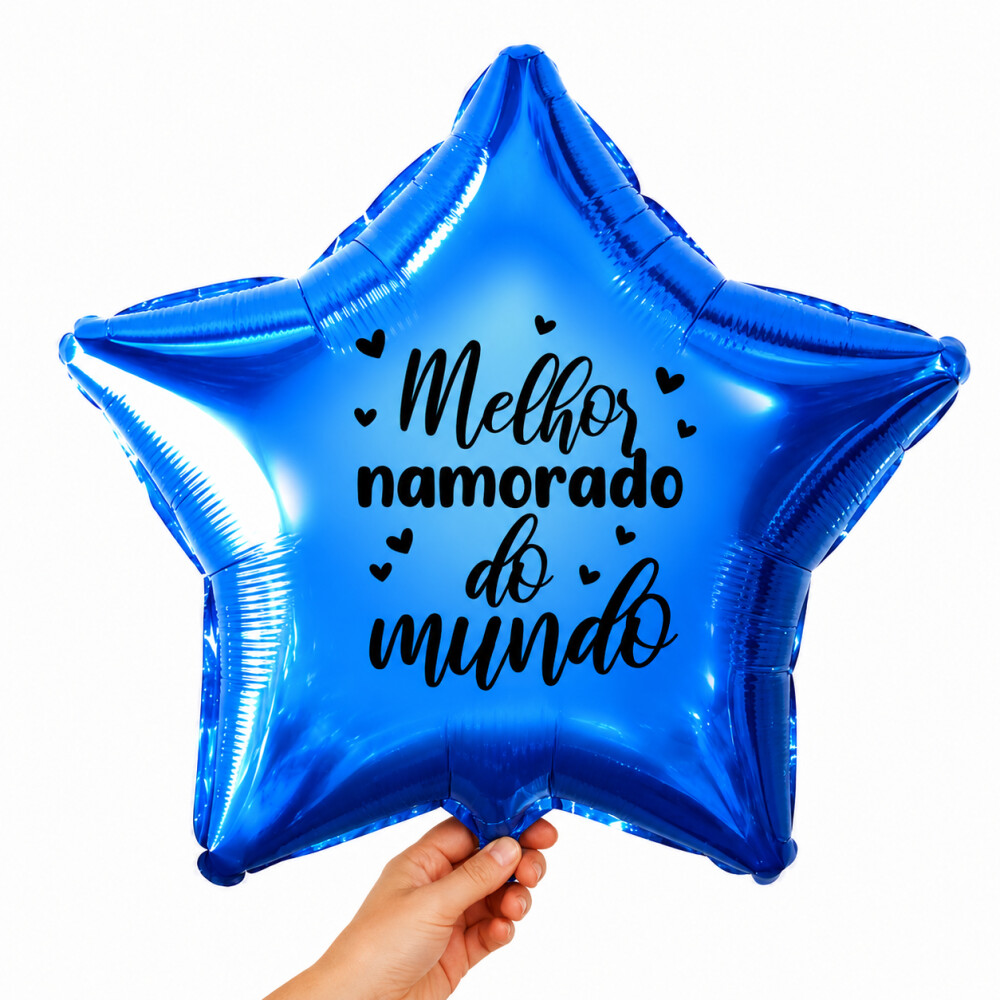 Kit 10 Adesivos Vinil MELHOR NAMORADO DO MUNDO para balão, bex