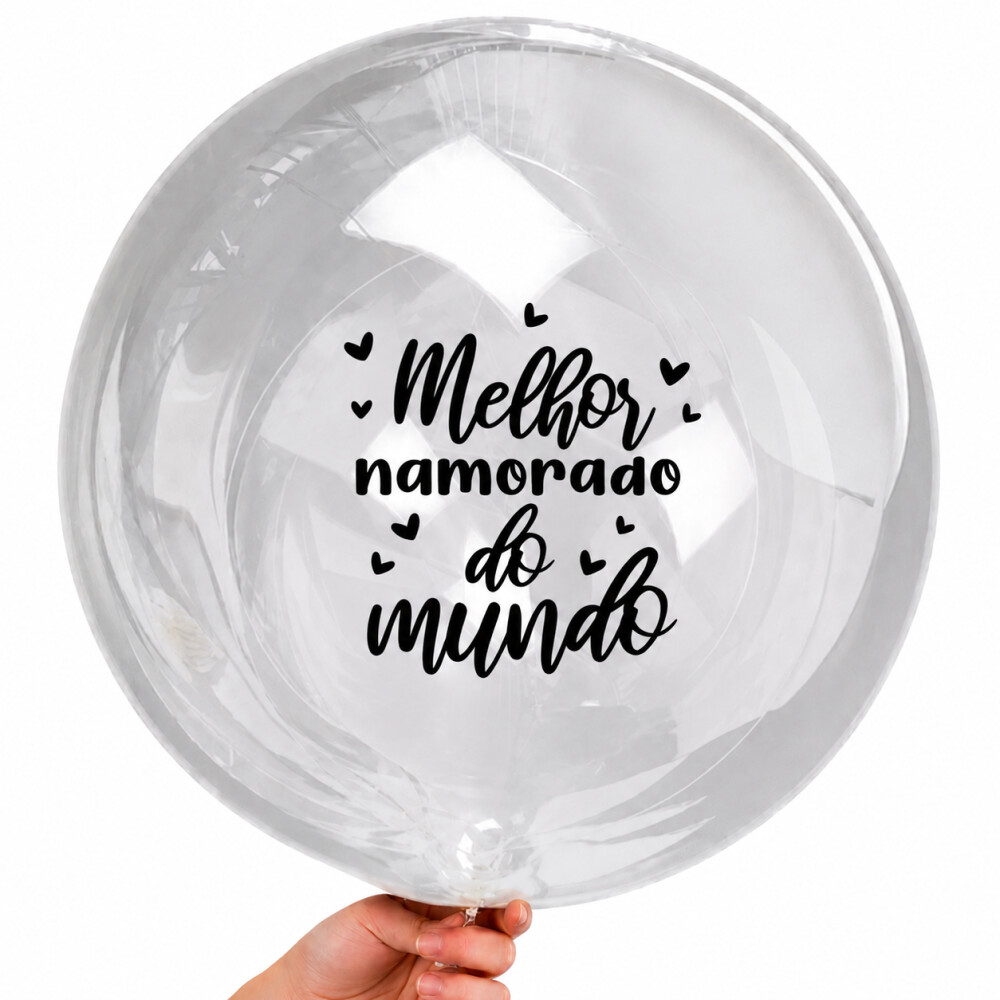 Kit 10 Adesivos Vinil MELHOR NAMORADO DO MUNDO para balão, bex
