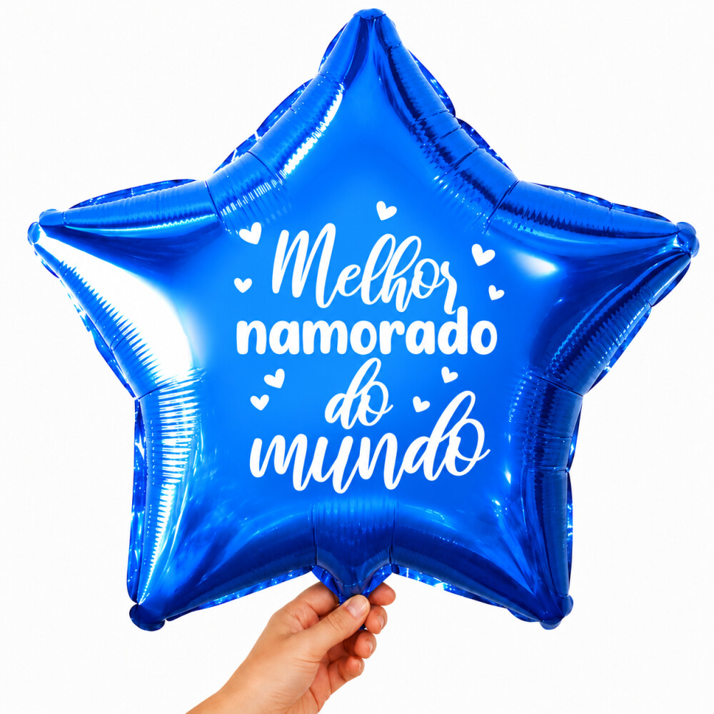 Kit 10 Adesivos Vinil MELHOR NAMORADO DO MUNDO para balão, bex
