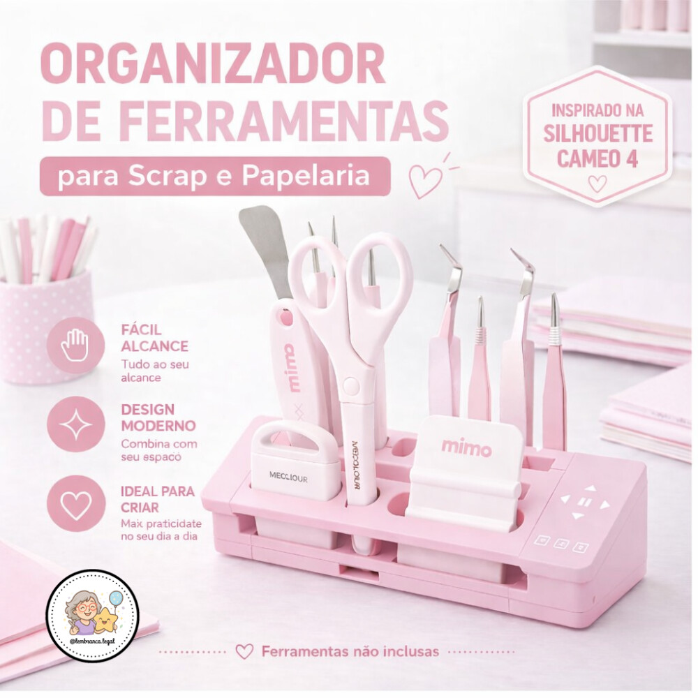 ORGANIZADOR DE FERRAMENTAS PARA SCRAP E PAPELEIRAS